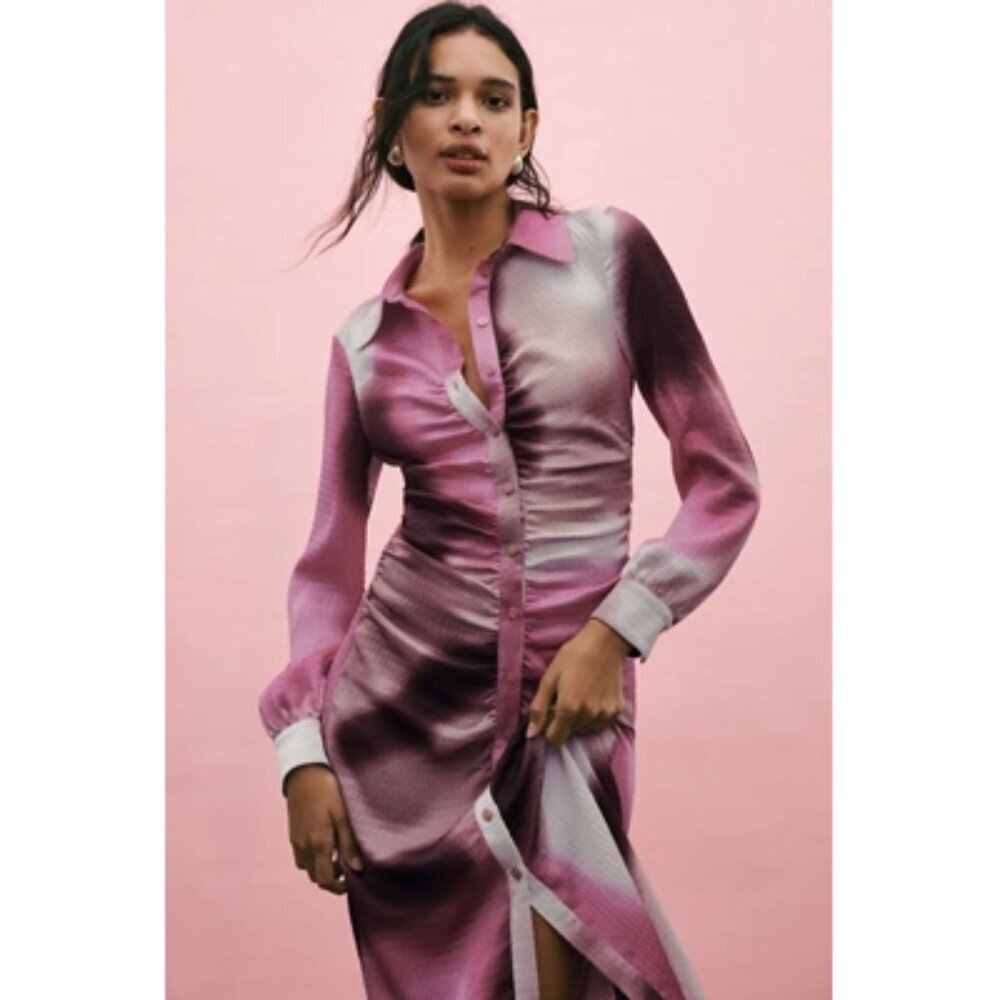Baum und Pferdgarten Anthropologie pink Abira Dress size‎ 0 NWT
